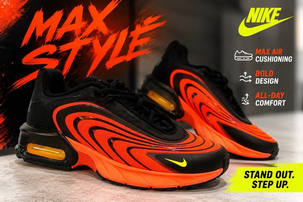 Mens Size 10.5 Nike Air Max Fire Hyper Crimson/Lemon Venom Sneakers IF2621-800